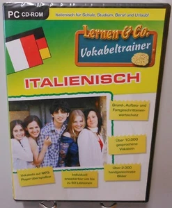 Entrenador de vocabulario italiano software escuela trabajo vacaciones PC CD-ROM aprendizaje T102 - Imagen 1 de 2