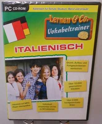 Italienisch Vokabeltrainer Software Schule Beruf Urlaub PC CD-ROM Lernen T102 - Bild 1 von 2