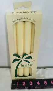 Aloha Bay Palm Wax Taper Candles (Lt Yellow) - Picture 1 of 2