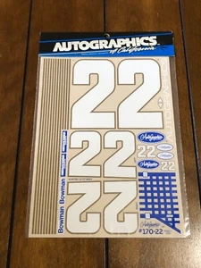 RC Autographics 170-22 Numbers Miller Sticker Sheet Vintage Stock Car NASCAR - Picture 1 of 3