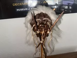 CABEZA ENCOGIDA JIVARO PELO BLANCO LANUDO SALVAJE -TSANTSA - Imagen 1 de 5