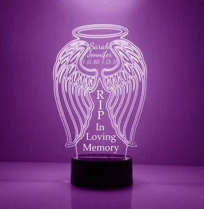 Angel Wings Personalizada GRATUITA Luz LED Luz nocturna Ángeles - Imagen 1 de 12