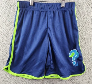 Max & Olivia Longer Length Print Pajama Short Boys L 12/14 Blue/Green Pull On - Picture 1 of 12