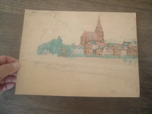 Org. Watercolour by Oberwesel, anonymous, before 1900 - Picture 1 of 4