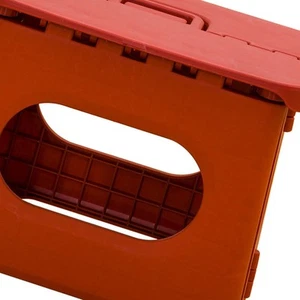 (Vintage Red)Folding Step Stool Portable Strong Space Saving Plastic US - Picture 1 of 5