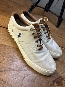 Polo Ralph Lauren Men's Vaughn Canvas/Leather Lace up casual 10 D - Picture 1 of 10