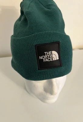 Gorro THE NORTH FACE Big Box negro/blanco logotipo color verde perenne para hombre y mujer Foto 1 de 4