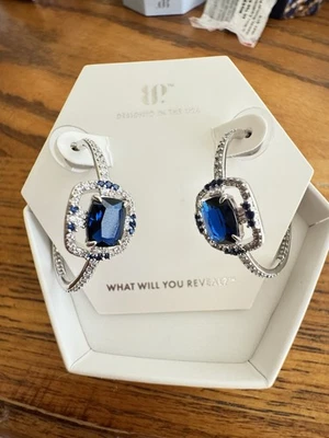 Pendientes de aro BombParty "More Than Myth" ER83068 2025 zafiro con rodio NUEVO Foto 1 de 4