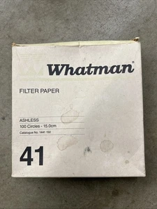 41 Whatman Filter Paper; 100 Circles 15cm Ashless - Picture 1 of 2