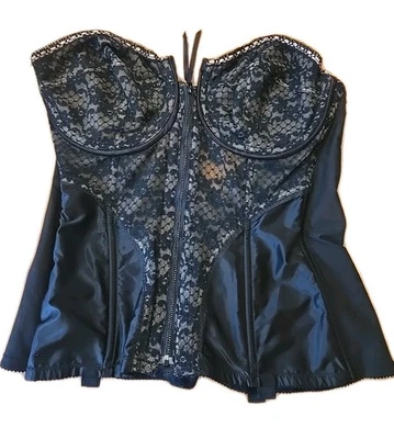 Vintage Lady Marlene Corset Bustier Black 40C Lace - Image 1 of 4