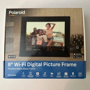 Polaroid 8" Wi-Fi Digital Picture Frame Brushed Black Metal Design (PDWX-800BB) - Picture 1 of 2