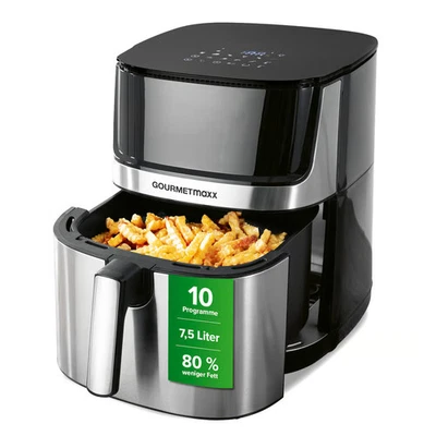 GOURMETmaxx Heißluftfritteuse 7,5L Airfryer XXL Heißluft Ofen Grill Fritöse