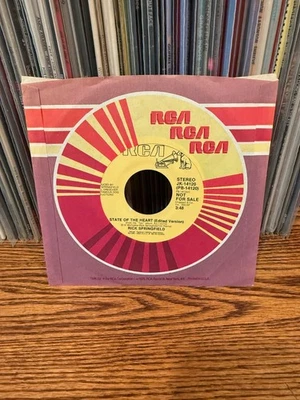 RICK SPRINGFIELD  State Of The Heart  promo 45 - Image 1 of 4