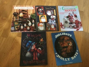 Lot of 5 Santa Winter Wonderland Tole Painting Books - Picture 1 of 4
