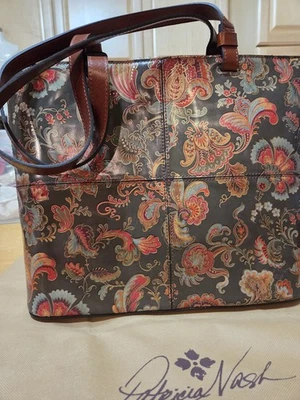 Patricia Nash Danville Bolso de Mano Vintage Cuero Italiano Nuevo con Etiquetas Foto 1 de 4