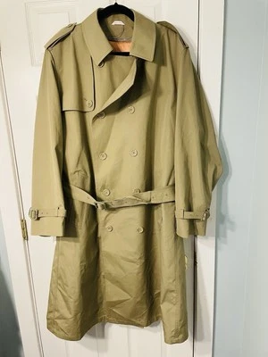 VTG Oleg Cassini Coat Tan Double Breasted Weather Ready Men’s Size 46 REG - Image 1 of 4