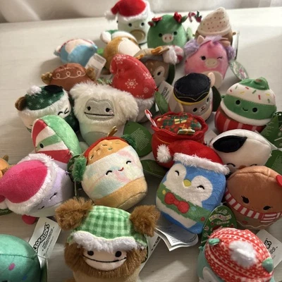 Lot of 24 Squishmallows Micromallows Christmas Holiday Mini Plush 3” - Image 1 of 4