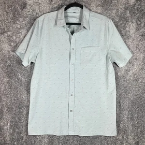 Vuori Bridge Shirt Mens Large Light Blue Button Up Short Sleeve Performance - Picture 1 of 10