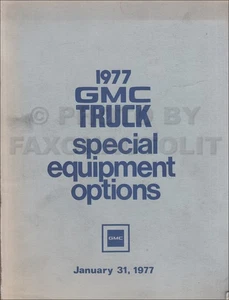 1977 GMC Truck Special Equipment Option List Medium Heavy Duty SEO Master Record - Picture 1 of 7
