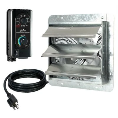 iLIVING Ventilador de escape obturador Controlador de velocidad térmica Acero galvanizado 960-CFM Foto 1 de 4