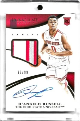 2015-16 Immaculate D'ANGELO RUSSELL Rookie Patch Auto /99 - Image 1 of 2