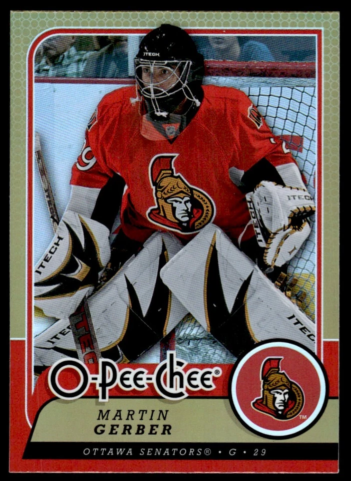 2008-09 O PEE CHEE METAL Martin Gerber Ottawa Senators #244 - Image 1 of 2