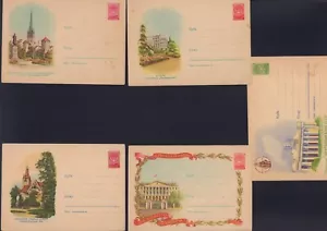 RUSSIA 1959 LOTTO DI 5 CARTOLINE POSTALI CANCELLERIA ARCHITETTURA SOVIETICA - Foto 1 di 2