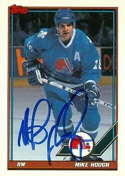 Mike Hough autographed Hockey Card (Quebec Nordiques) 1991 Topps #113 - Image 1 of 1