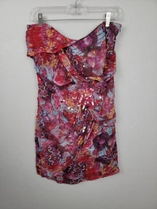 Diane von Furstenberg 'Garvin' Sequin Mini dress Sz 10 Multi-color Imperfect BT3 - Picture 1 of 10