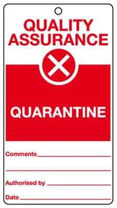 Quarantine quality assurance tie tags FREE P&P various quantities QT3T - Picture 1 of 1