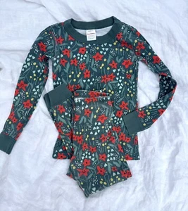 100% Organic Cotton Hanna Andersson Christmas Long PJ  Pajama Set Sz 110 Sz 5 - Picture 1 of 3