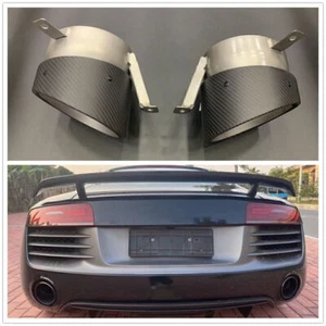 Tubo de escape real de fibra de carbono 2 piezas para Audi R8 2013-15 - Imagen 1 de 7