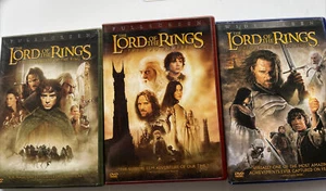 The Lord of the Rings DVD Lot 3 The Fellowship of the Ring Two Towers Return - Picture 1 of 10