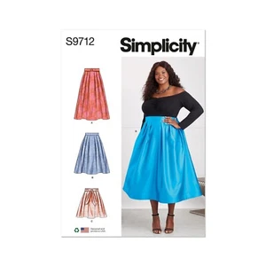 Simplicity Sewing Pattern 9712 R11687 Skirt Womens Size 30W-38W - Picture 1 of 3