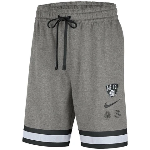 Brooklyn Nets Nike Courtside Fleece Shorts Men's Medium Heathered Charcoal NBA Cover