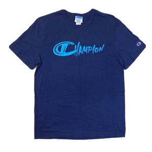 Champion Men’s 100%AUTHENTIC S/S Tshirt size Medium Logo blue - Picture 1 of 4