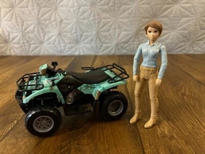 Newray Suzuki Vinson 4X4 Four Wheeler 1:12 Scale Quad Toy Model Rider Figure - Picture 1 of 17