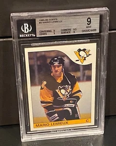 1985 Topps MARIO LEMIEUX Rc #9 BGS 9 MINT ( 9, 9.5, 9, 9 ) Penguins HOF 1985-86 - Picture 1 of 2