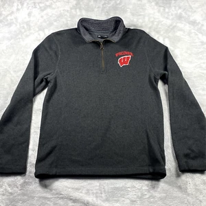 Wisconsin Bagers Champion Elite Mens S 1/4 Zip Pullover Gray - Picture 1 of 7