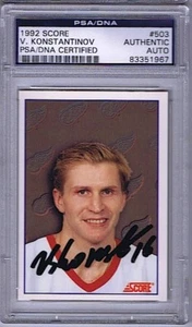 VLADIMIR KONSTANTINOV Signed 1992 SCORE CARD #503 PSA/DNA AUTO - Picture 1 of 1