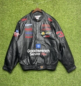Vintage Jeff Hamilton Dale Earnhardt Lederjacke Herren XL Nascar AOP Stickerei - Bild 1 von 16