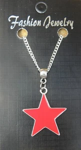 Collar Colgante Estrella Roja 18" o 24 Pulgadas Pentagrama Comunista Dije - Imagen 1 de 4