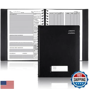 Fuyoooo Jobsite Journal 7 x 10 Inch Construction Daily Log Activity Record Co - Picture 1 of 5