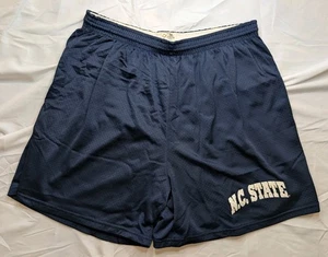Vintage NC State Gym Shorts - Large - Blue - Cotton Exchange - Made In USA - VTG - Picture 1 of 8