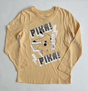 NWT Boys Pokémon Graphic T-Shirt Pikachu - Long Sleeve - Size 7 - FREE SHIPPING - Picture 1 of 8