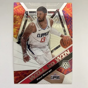 2019-20 Panini Mosaic Basketball PAUL GEORGE Will to Win Card - Picture 1 of 2