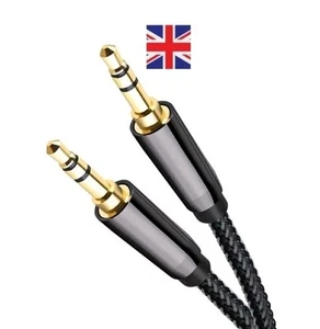 Car Audio Cable 35mm Braided Jack Wire for iPhone iPod Headphone - 1.5m - Picture 1 of 6