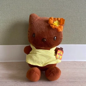 Sanrio Suntan Kitty Plush Hibiscus Not for sale Rare Rare Retro From Japan - Picture 1 of 9