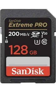 SanDisk Extreme PRO 128GB UHS-I/V30/U3/Class 10 SDXC Memory Card - Picture 1 of 5