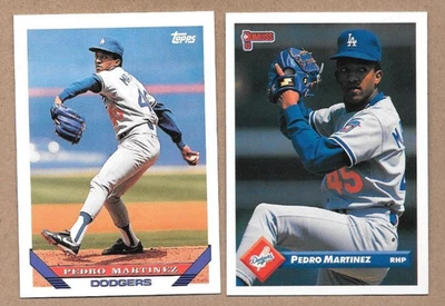 Pedro Martinez 1993 Topps Rookie card RC #557 plus Donruss #326 - Image 1 of 2